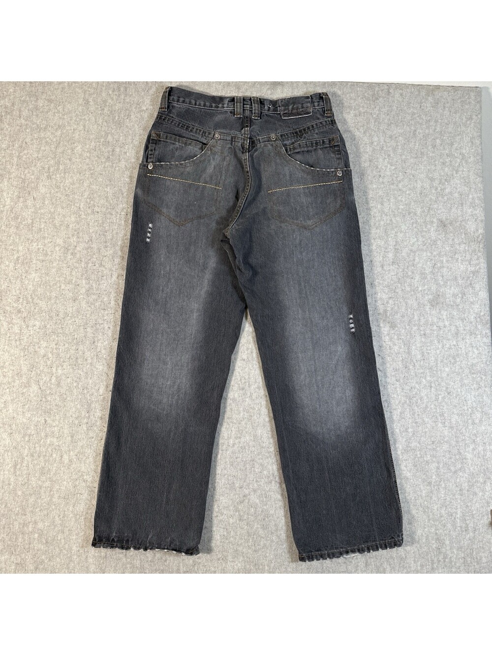 Vintage Delf Jeans Mens 32x31 Gray Faded Baggy Hip Hop Skater Rave Grunge Y2K